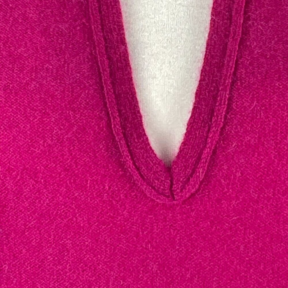 Pilcro 100% Cashmere Pink Oversized Split Neck Sweater Large Soft Luxe - Picture 6 of 11